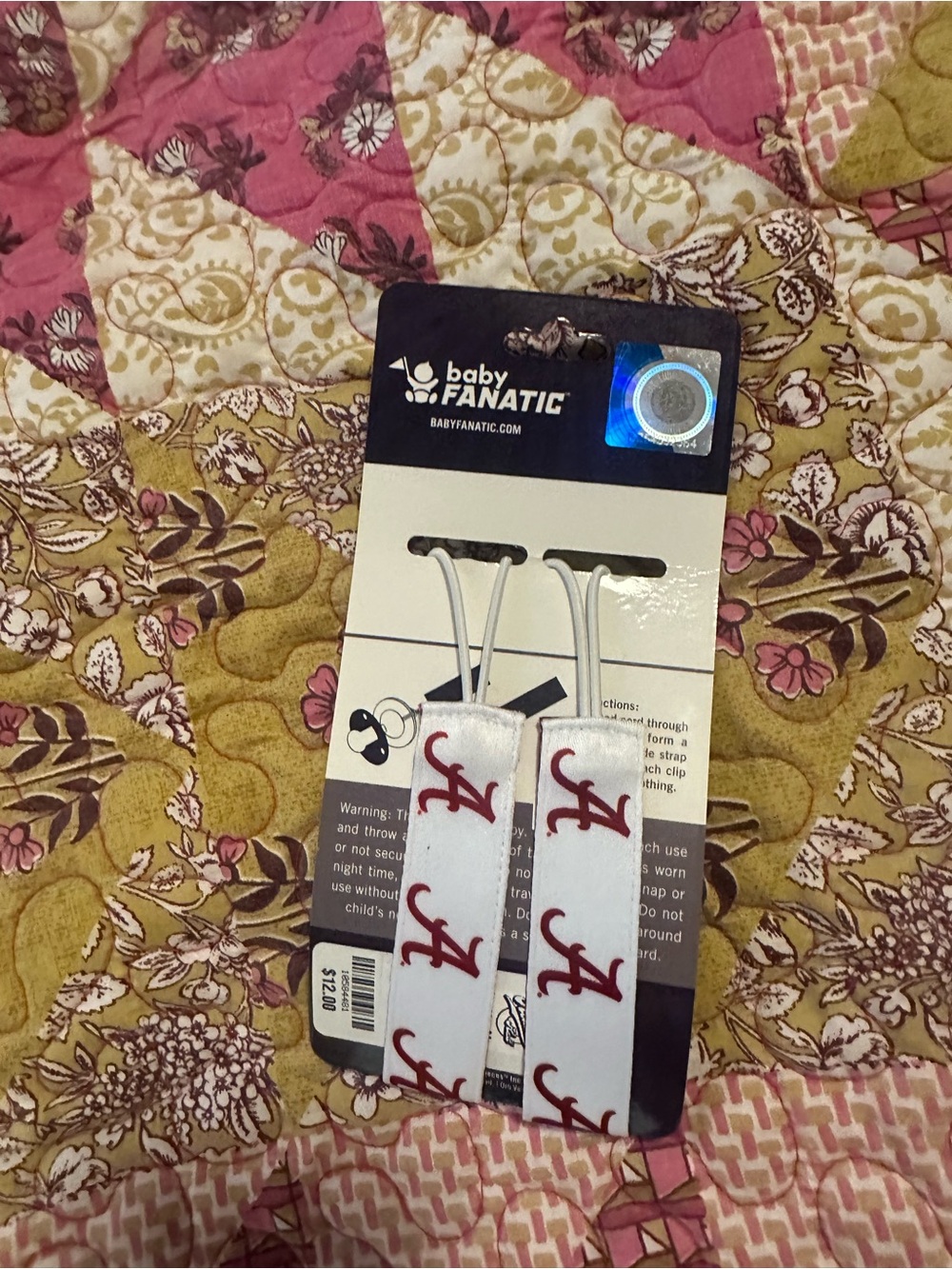 Baby Fanatic White Strap Set with Red Script A Logos